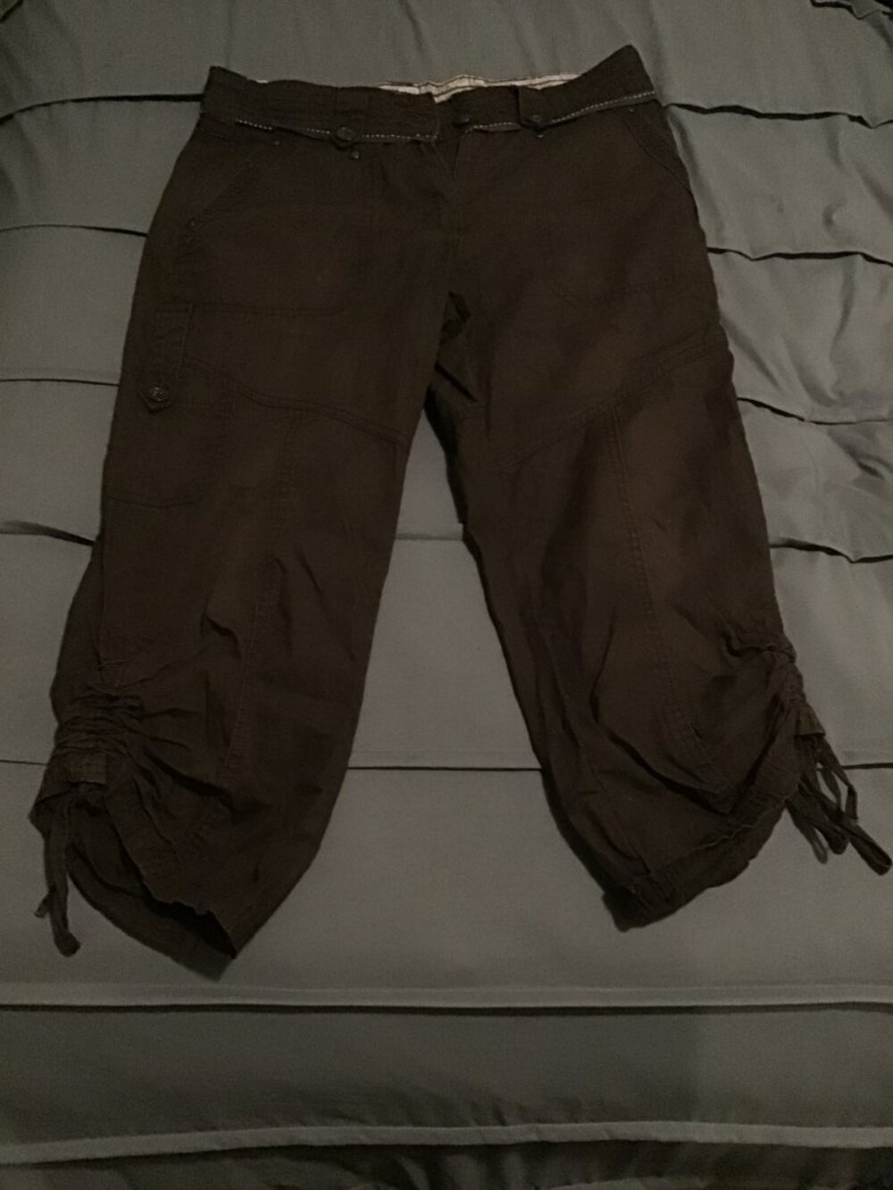 Women's Brown Capri Cargo Pants – Size 38